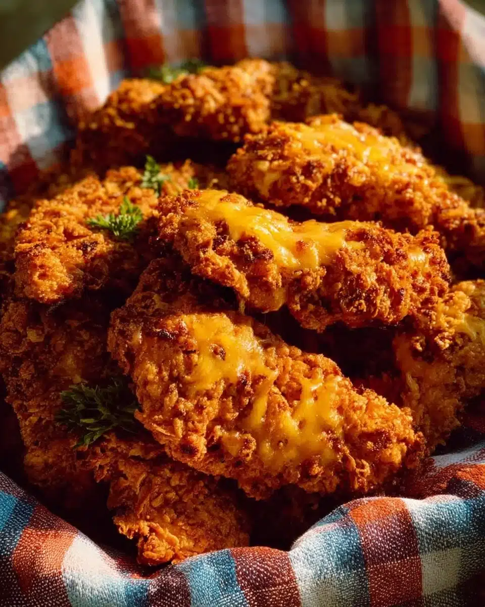 Delicious crack chicken tenders served with dipping sauce.