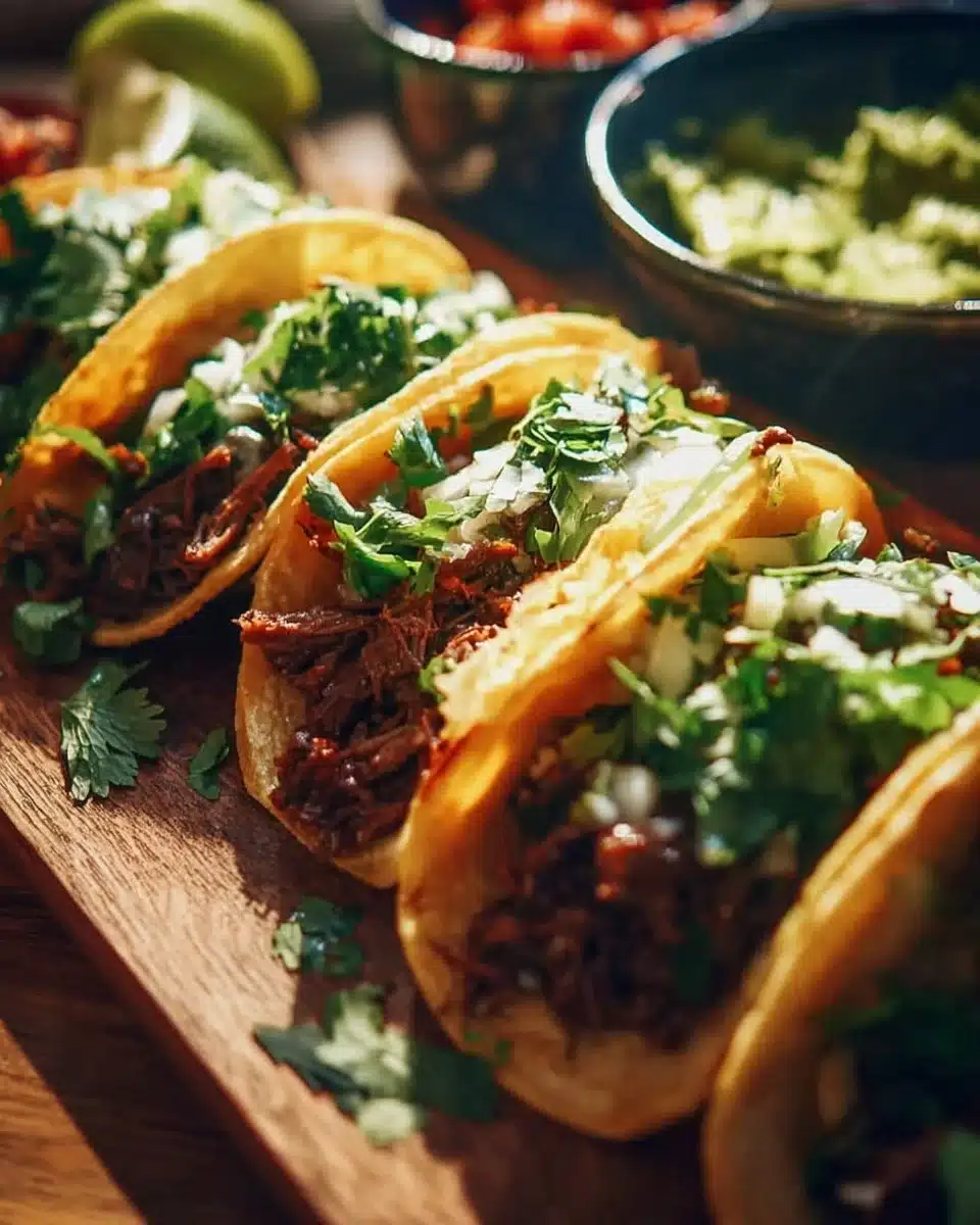 Crispy beef tacos served with fresh toppings and salsa