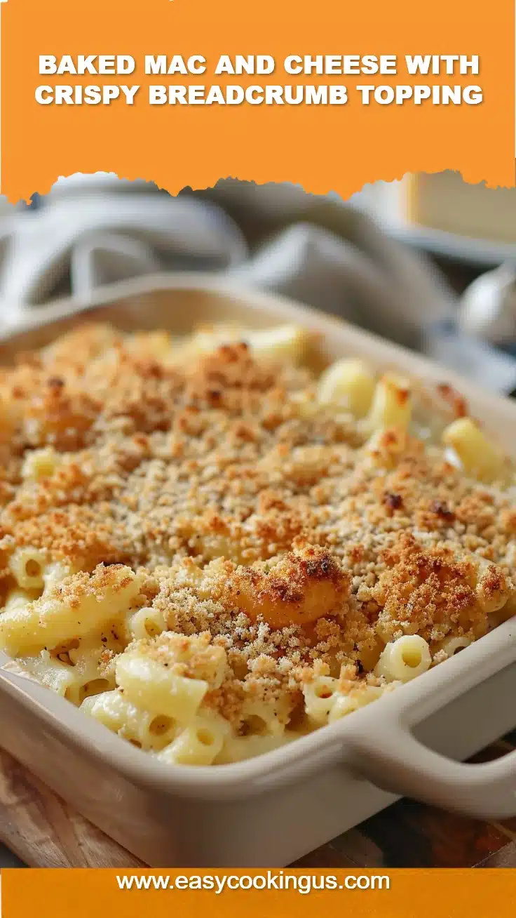 Baked Mac And Cheese With Crispy Breadcrumb Topping