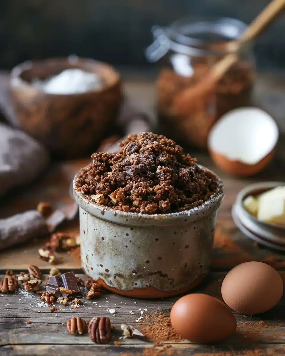 Delicious Chocolate Pecan Cookie Jar Mix ready for baking