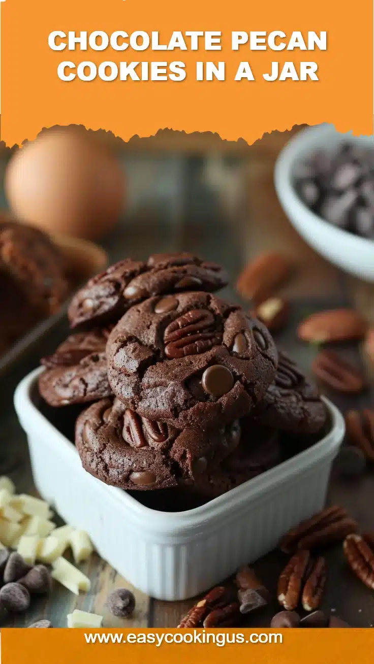 Chocolate Pecan Cookies in a Jar