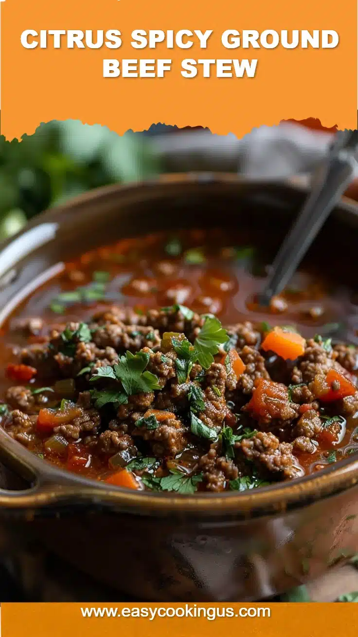 Citrus Spicy Ground Beef Stew