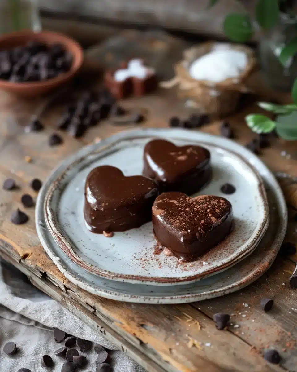 Homemade Chocolate Peanut Butter Hearts