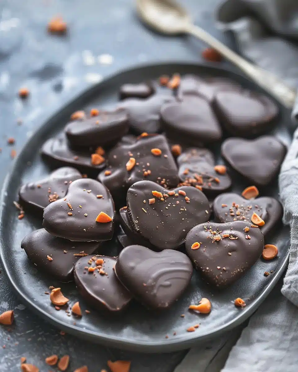 Homemade Chocolate Peanut Butter Hearts