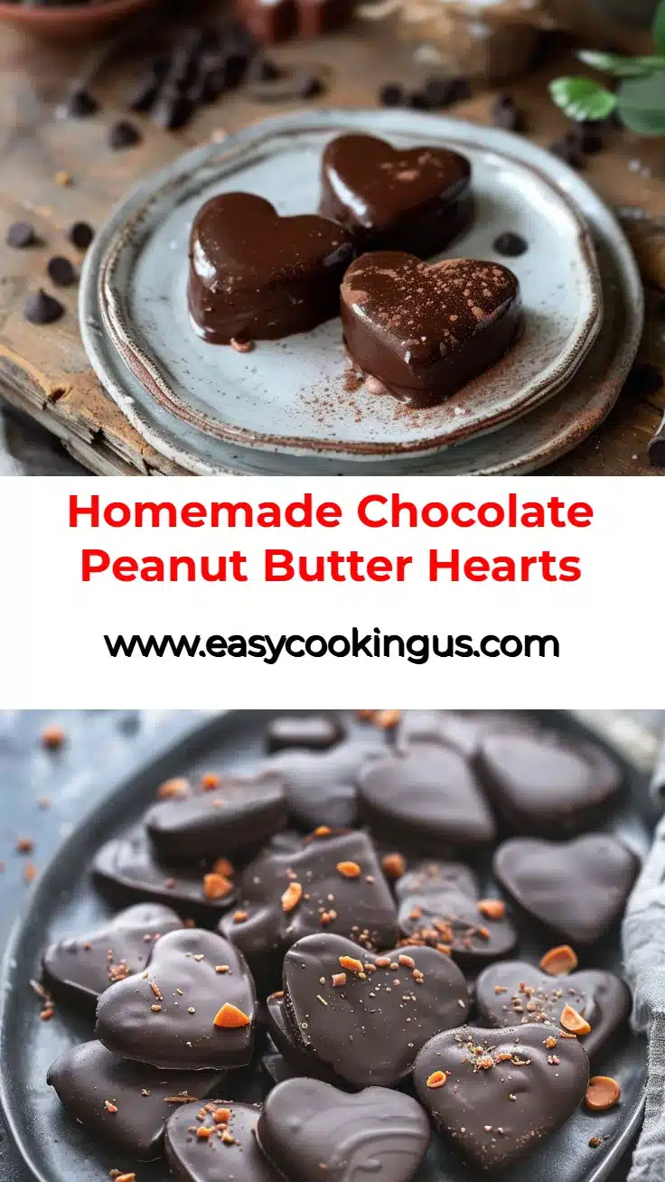 Homemade Chocolate Peanut Butter Hearts