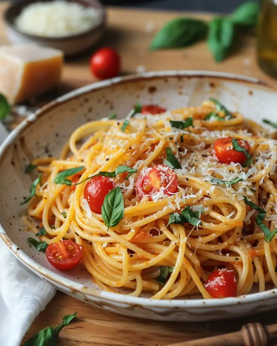 Meghan Markle's one-pan pasta recipe served in a stylish bowl