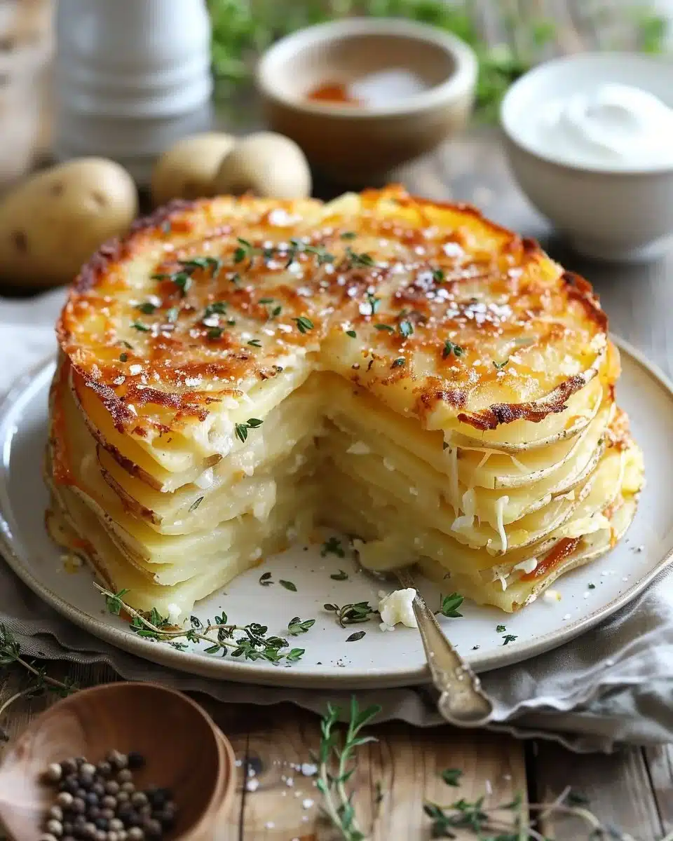Million Layer Potato Cake