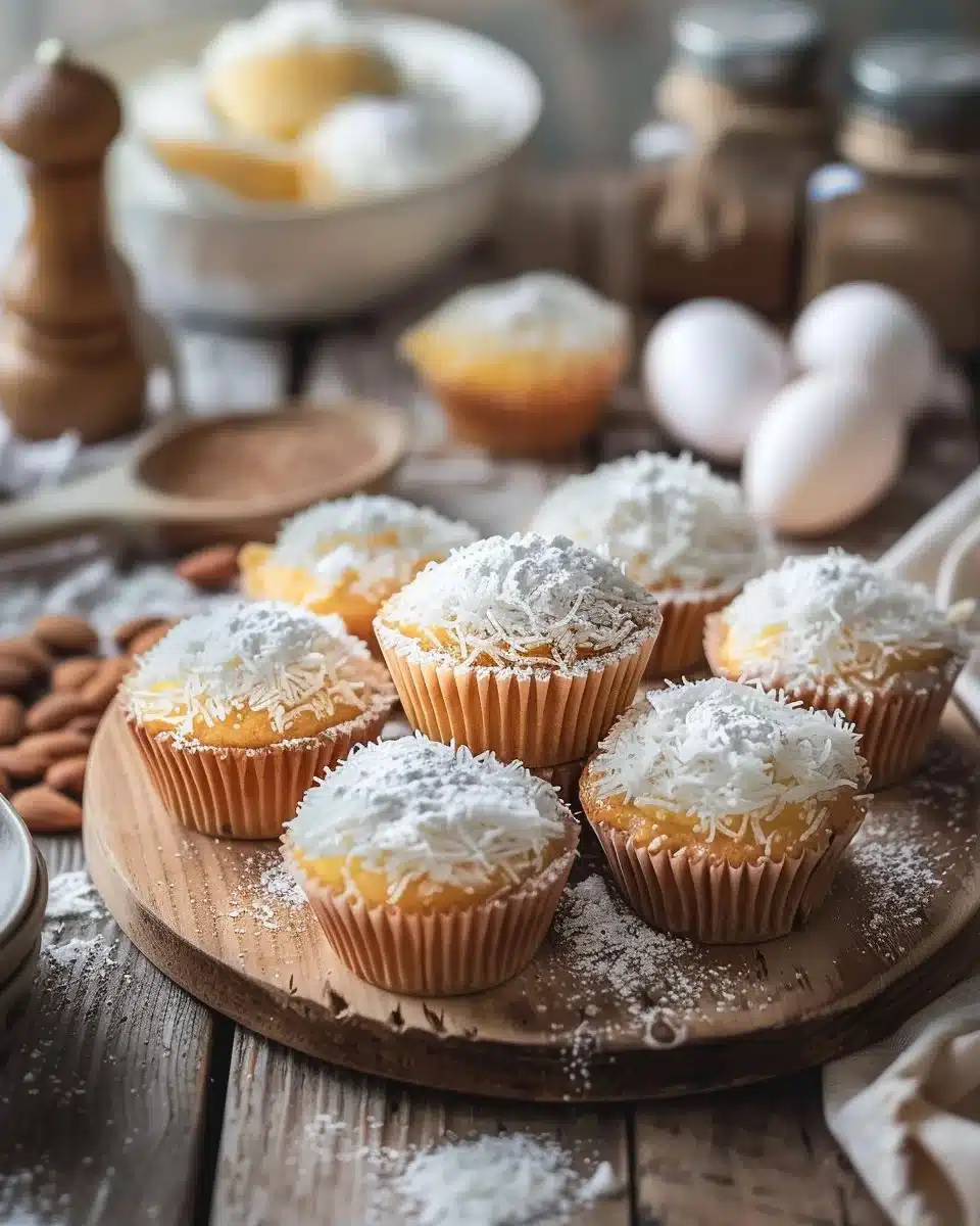 Freshly baked mochi muffins on a cooling rack, showcasing their chewy texture.