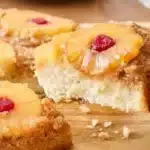Delicious Pineapple Upside-Down Cake with caramelized pineapple topping