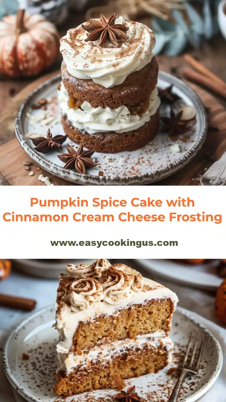 Pumpkin Spice Cake with Cinnamon Cream Cheese Frosting
