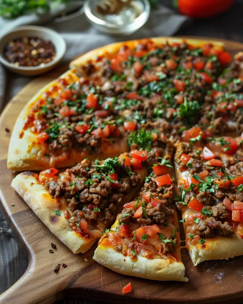 Savory Lamb Pizzas