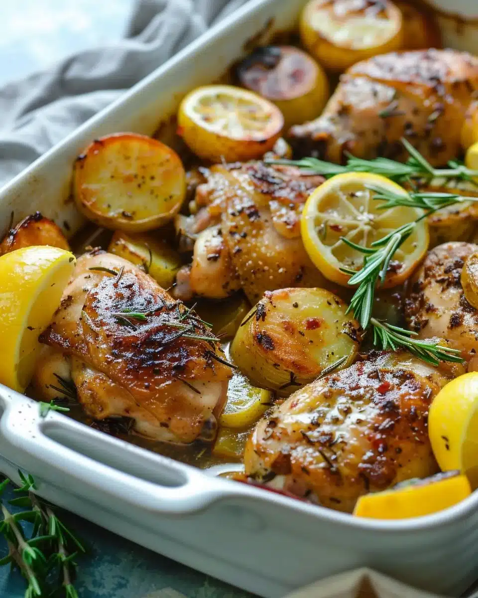 Slow Cooker Greek Lemon Chicken and Potatoes