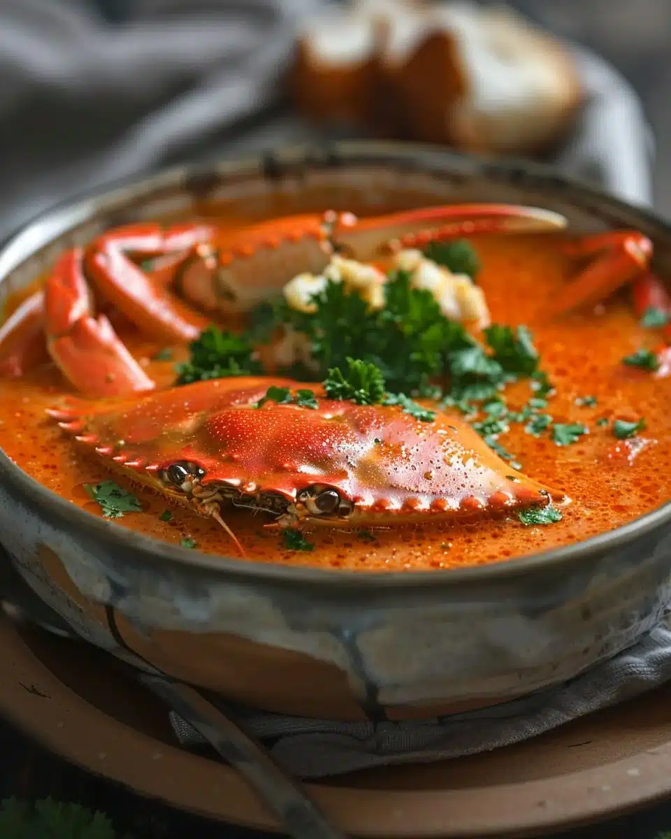 Sweet Red Pepper Crab Soup