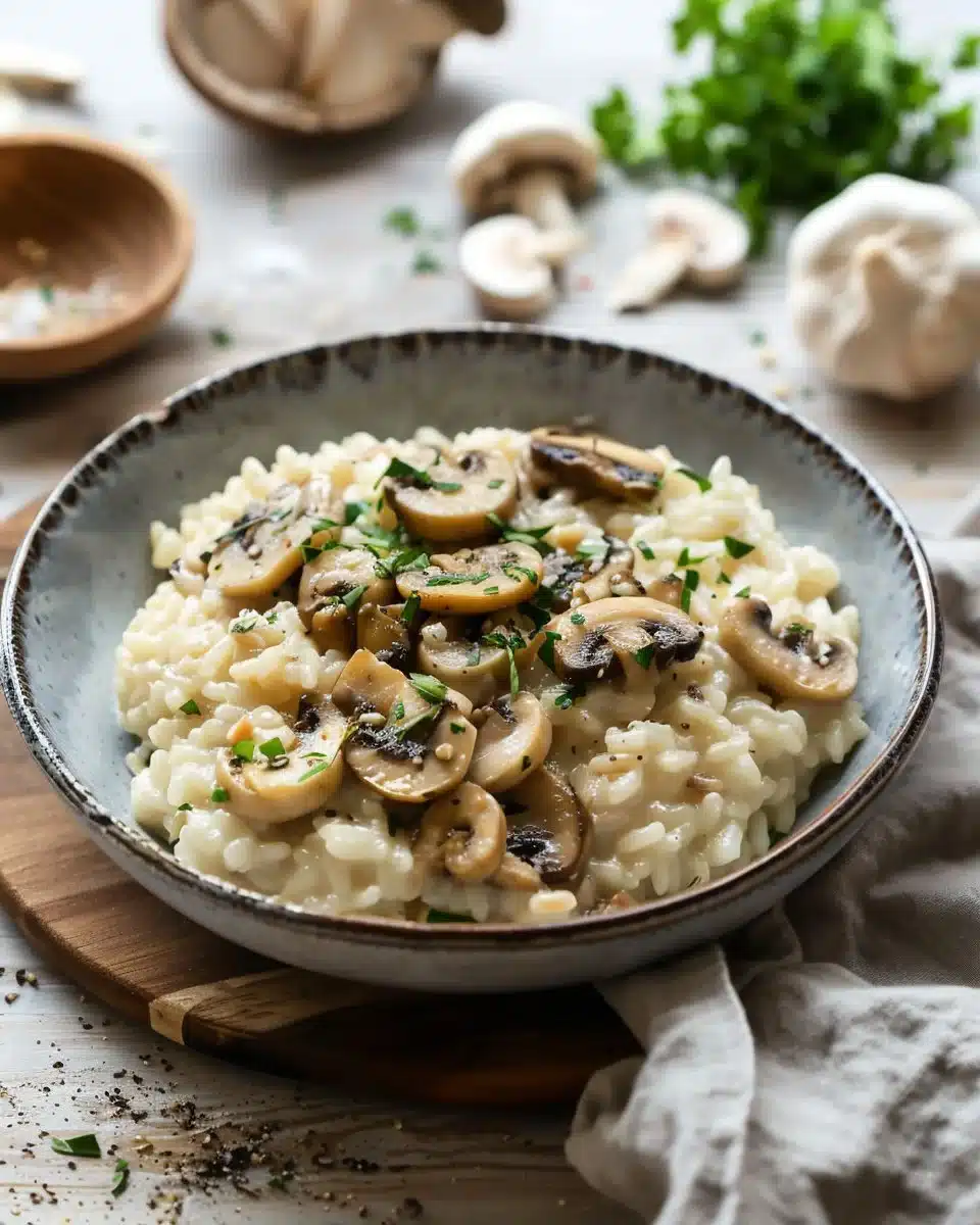Easy risotto dish with fresh ingredients and herbs