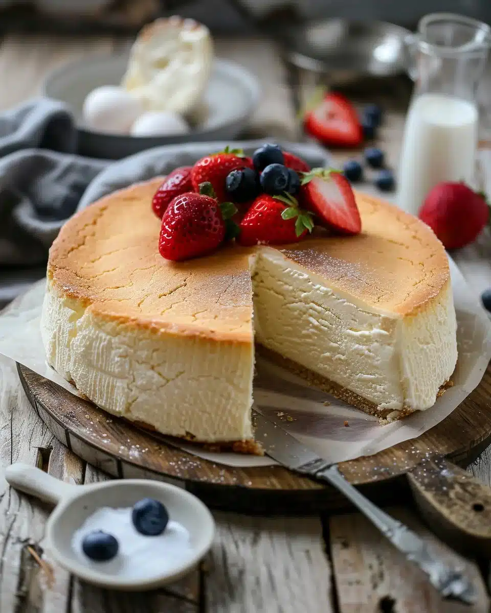Delicious Three Milks Cake topped with whipped cream and fruit