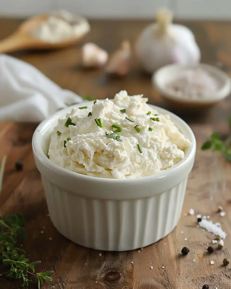 Delicious whipped cottage cheese served in a bowl with toppings