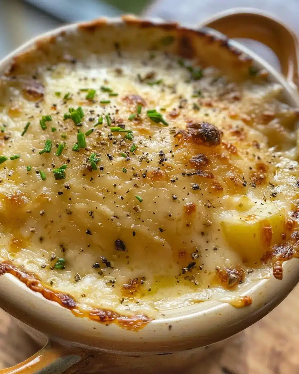 Cheesy vegetable gratin with various fresh vegetables baked to perfection