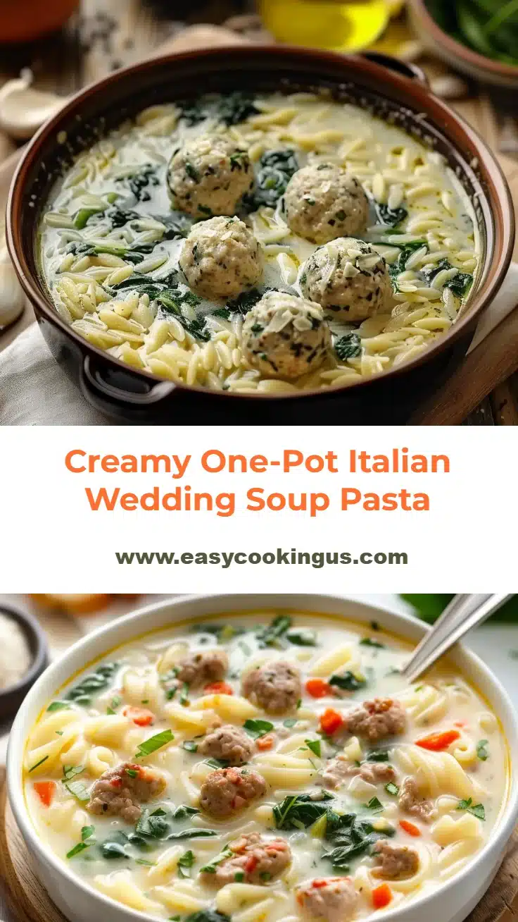 Creamy One-Pot Italian Wedding Soup Pasta