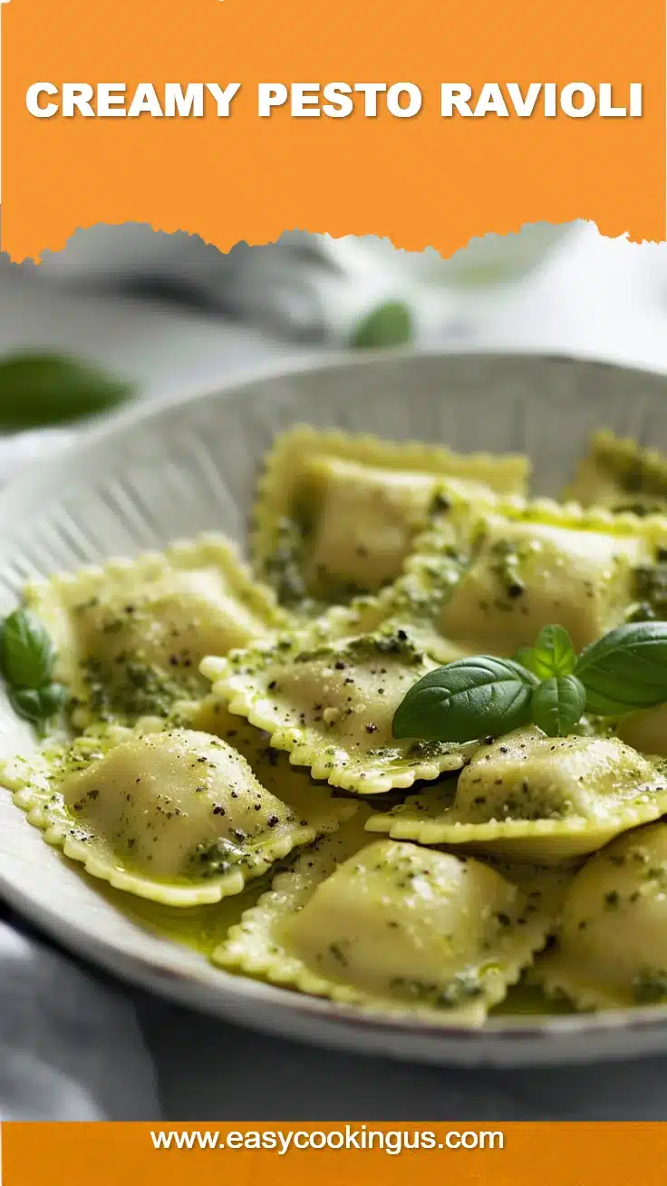Creamy Pesto Ravioli