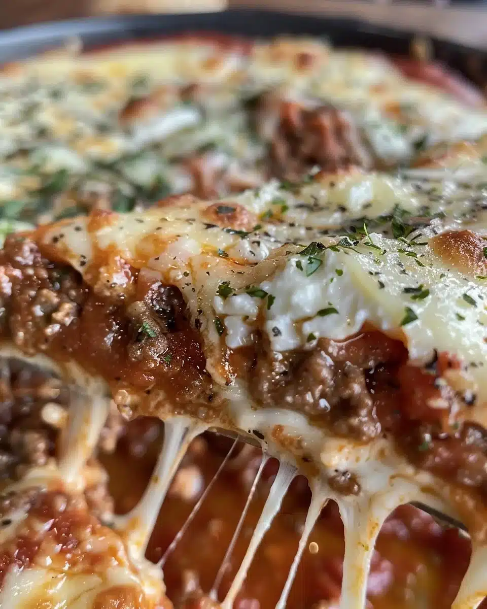 Plate of delicious ricotta meatballs topped with marinara sauce and herbs.
