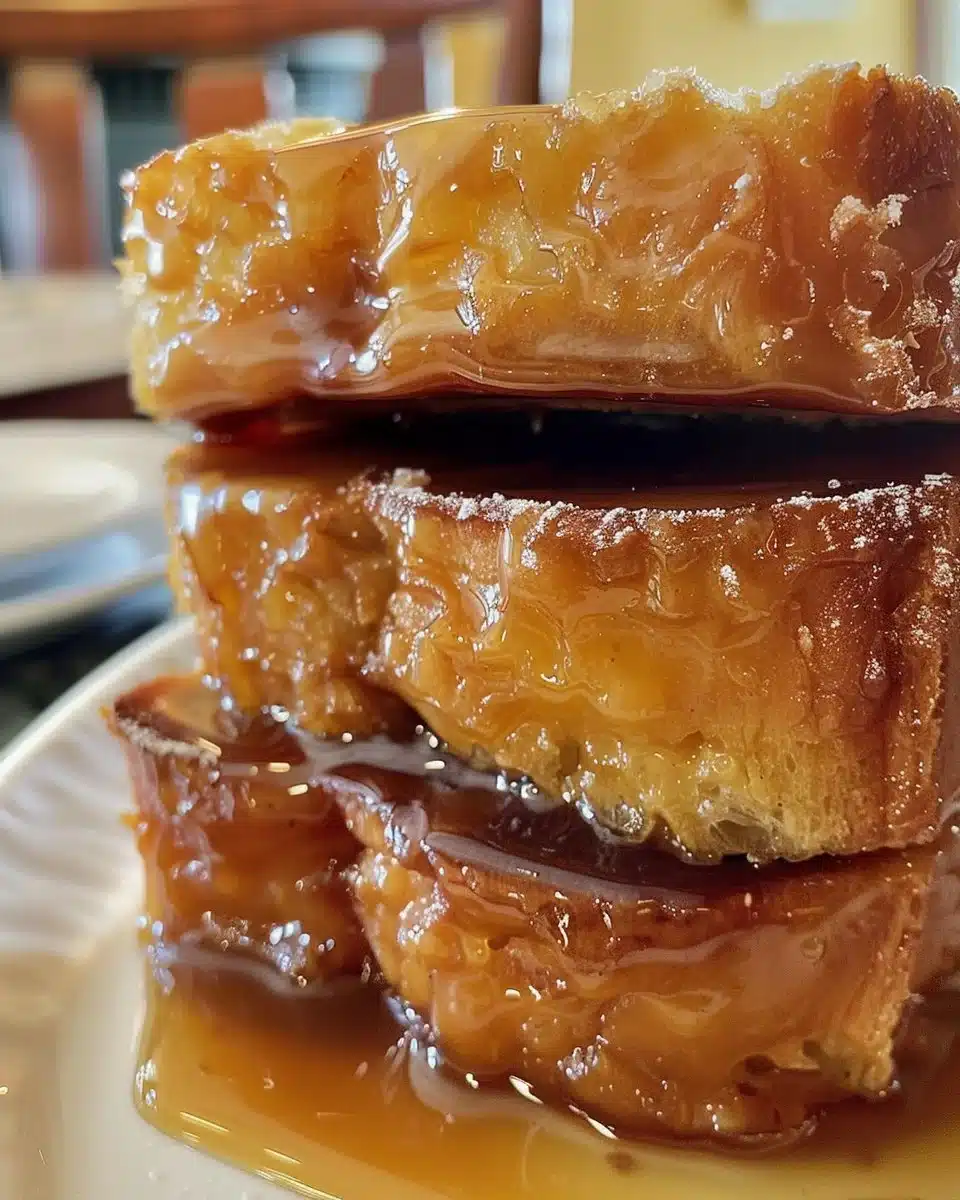 Delicious sticky toffee bread pudding served with a caramel sauce