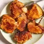 Crispy slow cooker chicken made with three simple ingredients