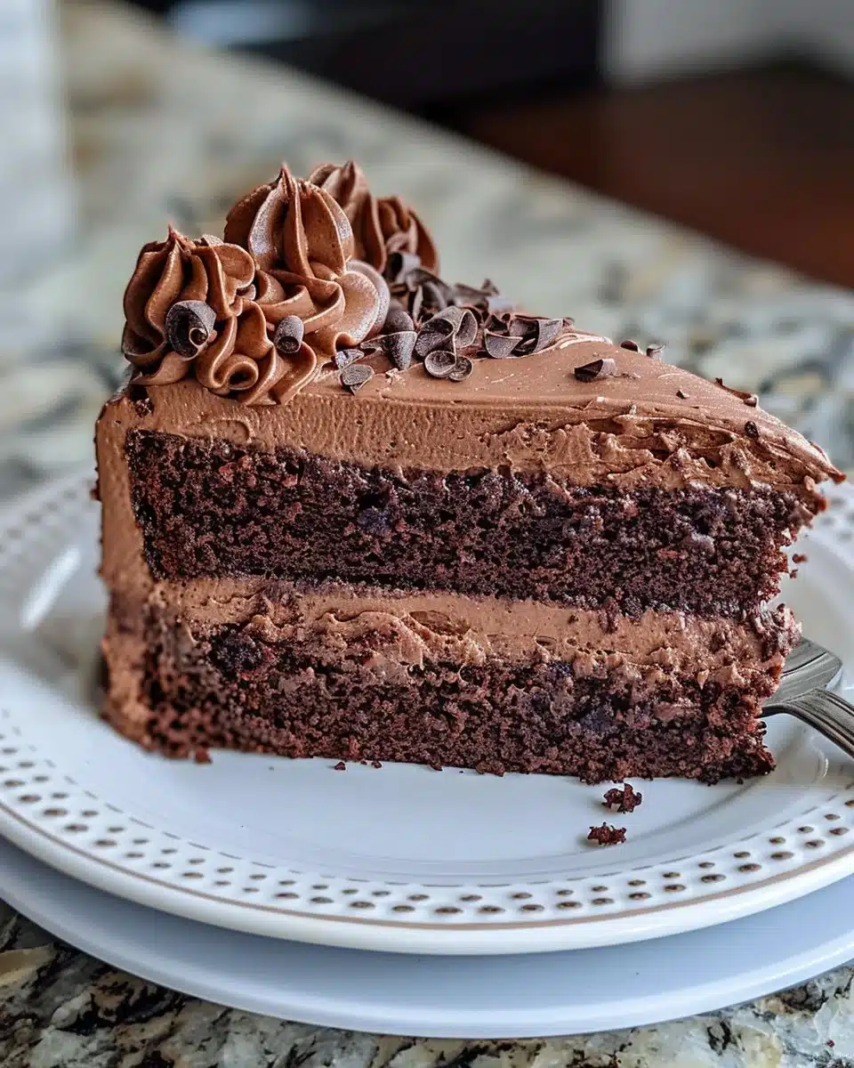 Delicious Brooklyn Blackout Cake with layers of chocolate and rich frosting