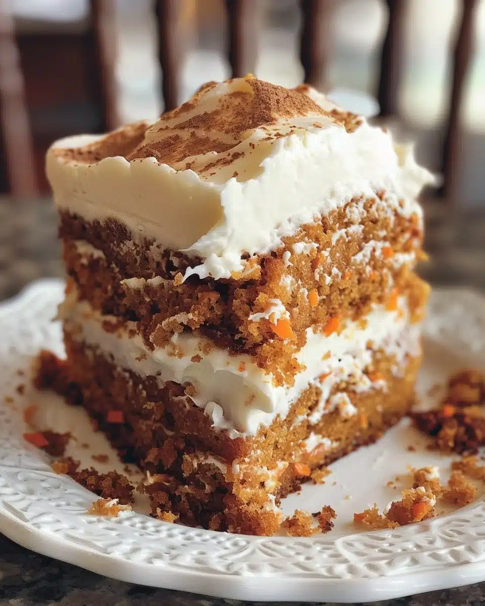 Delicious carrot cake cupcakes with cream cheese frosting on a rustic wooden table.