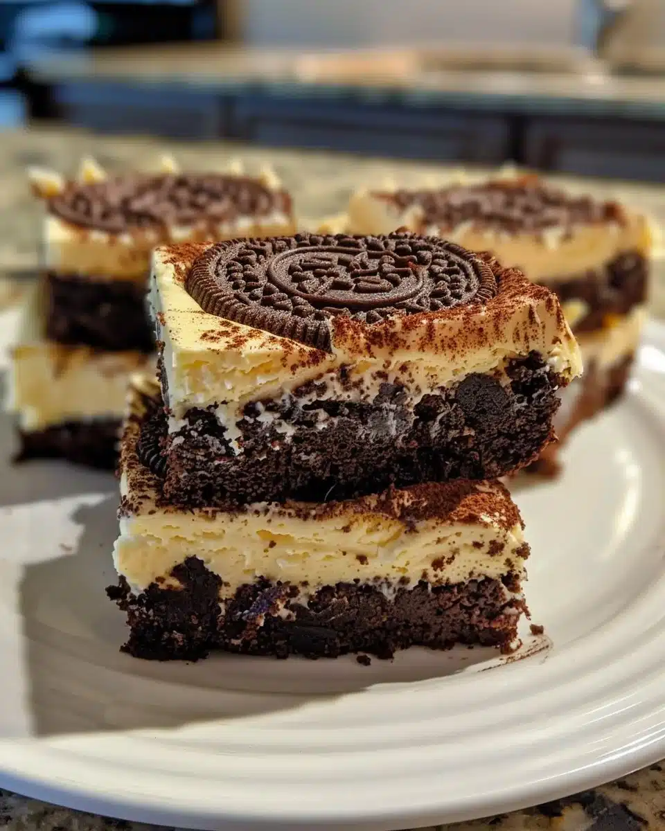 Delicious homemade Cookies and Cream Cookies with chocolate and cream filling.