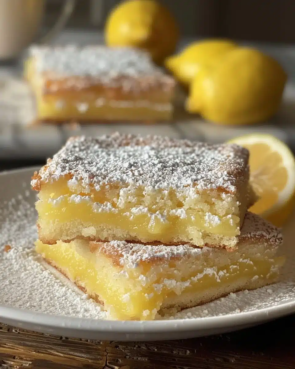 Delicious lemon bars with a perfect lemon filling and crumbly crust.