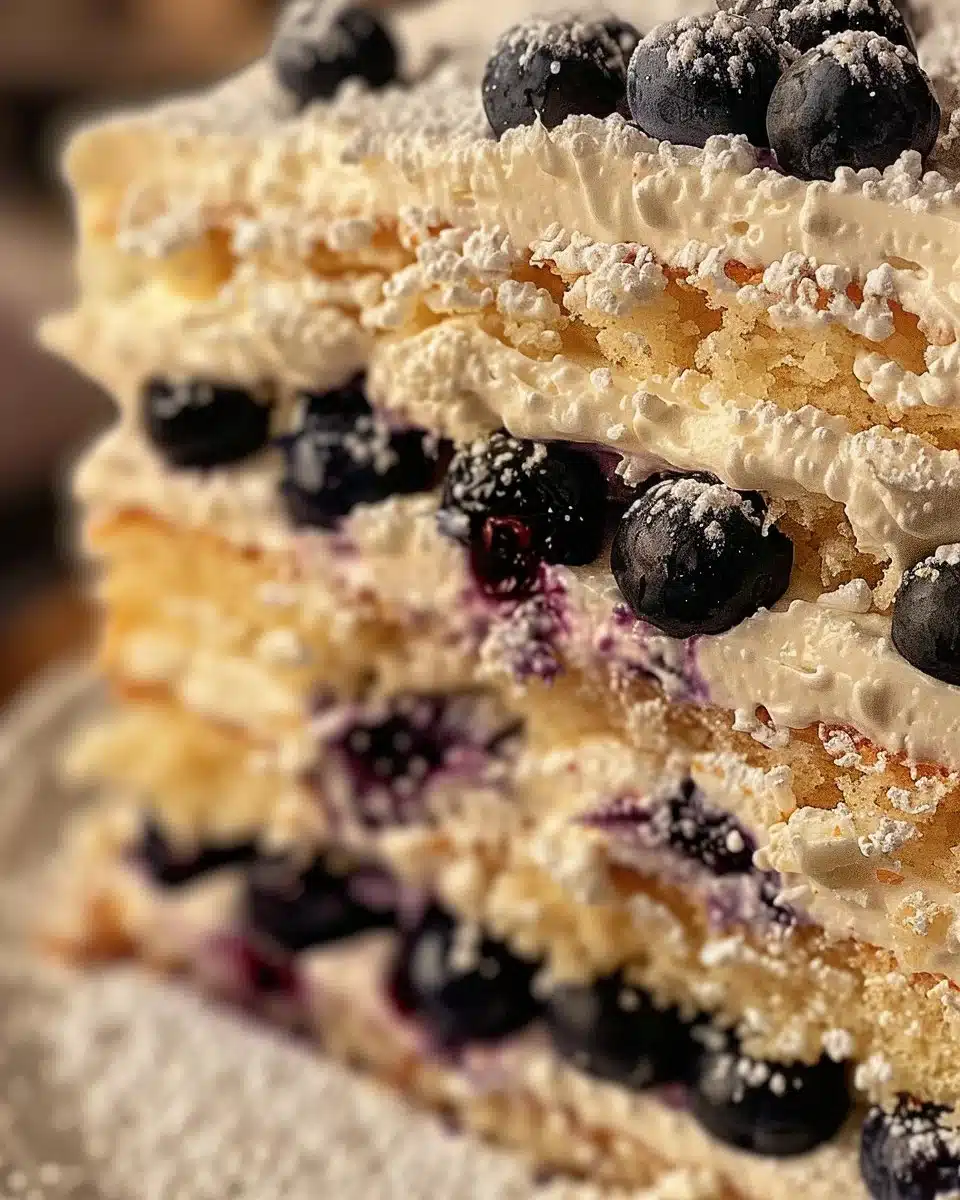 Delicious Lemon Blueberry Cupcakes topped with fresh blueberries and lemon frosting