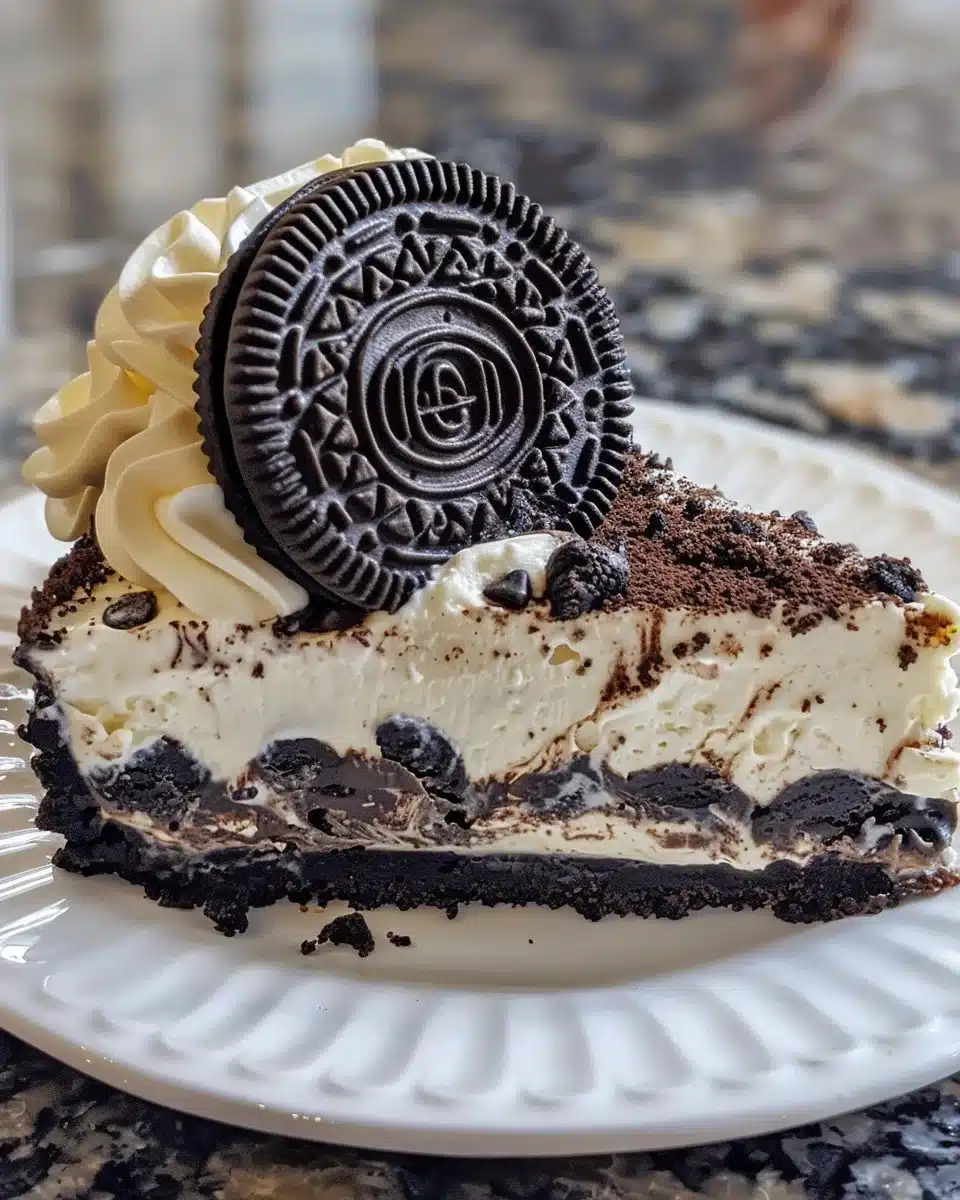 Delicious no bake chocolate cheesecake topped with chocolate shavings