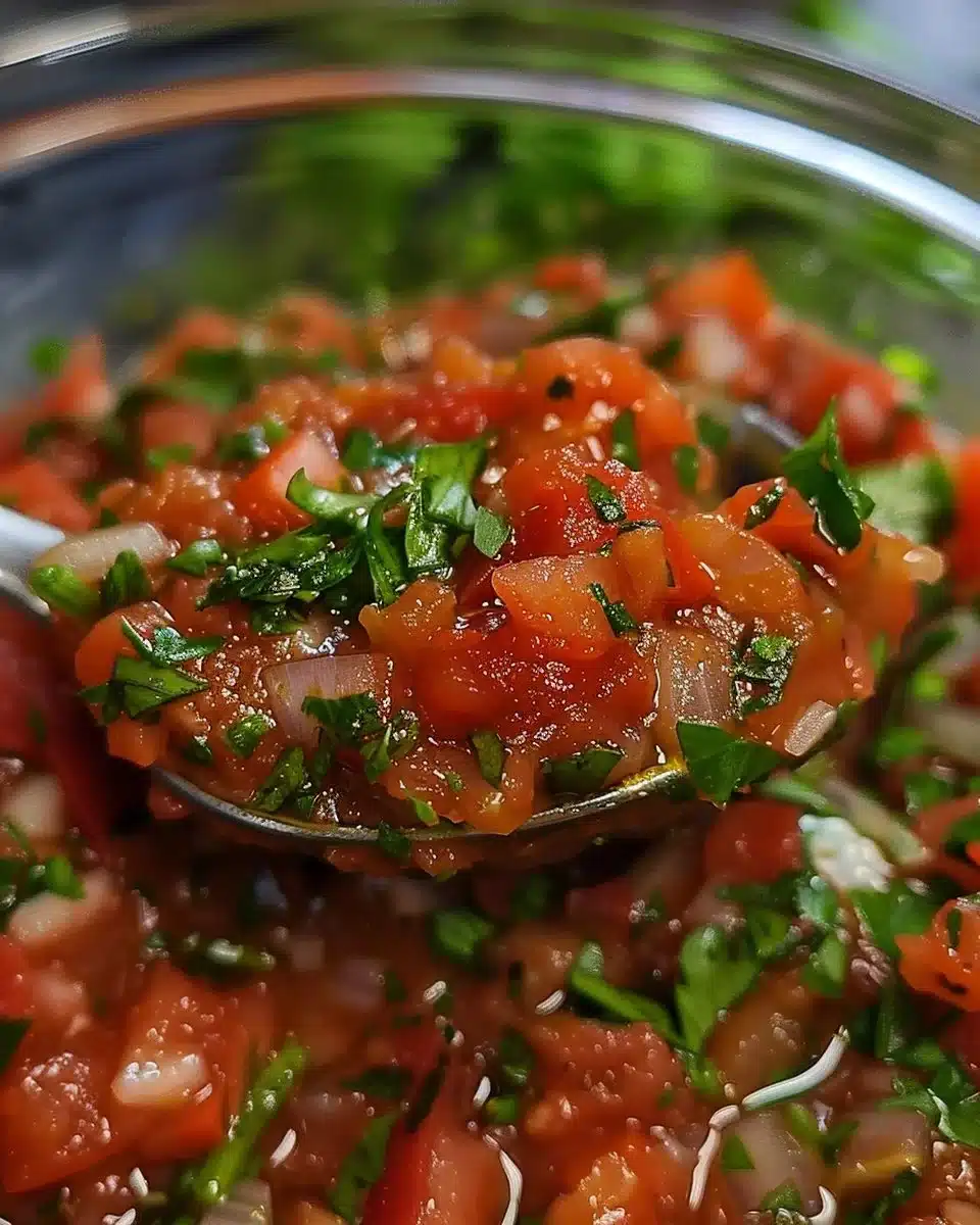 Homemade red enchilada sauce in a bowl, ready for tacos and enchiladas.