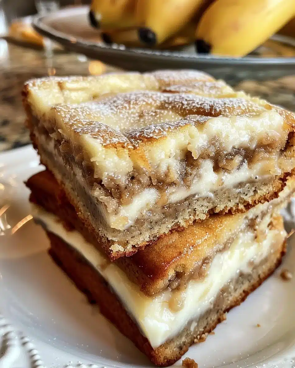 Delicious homemade banana cake on a plate with a slice cut out