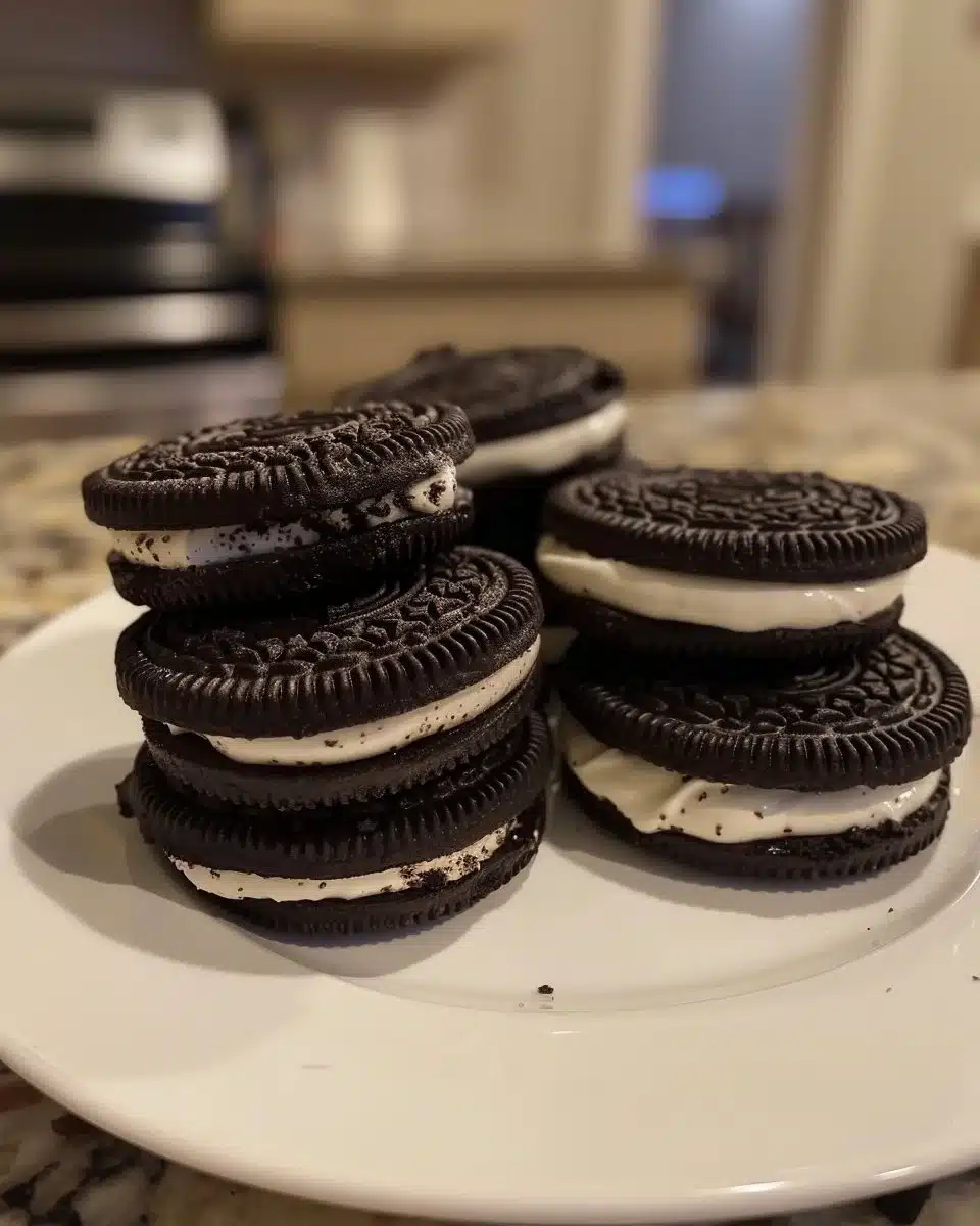 Delicious Cookies and Cream Pie topped with crushed cookies and whipped cream