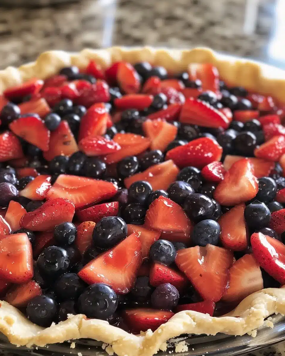 Mini summer berry galettes with fresh fruit filling and golden crust